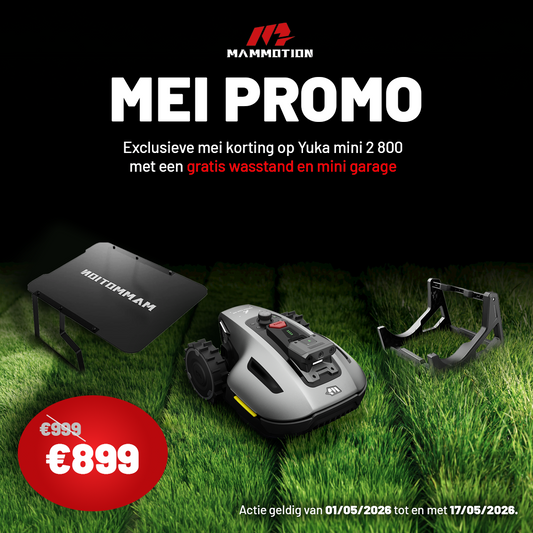 Mammotion YUKA mini 2 800 met wasstand en garage mini